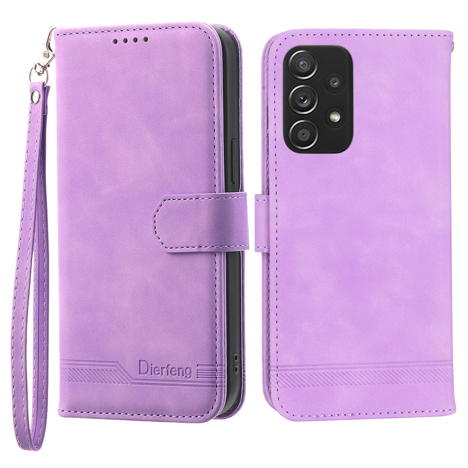 DIERFENG DF-03 PU Leather Wallet Phone Case for Samsung Galaxy A52 4G 5G A52s 5G Flip Stand Lines Imprinted Phone Cover DIERFENG DF-03 PU Leather Wallet Phone Case for Samsung Galaxy A52 4G 5G A52s 5G Flip Stand Lines Imprinted Phone Cover